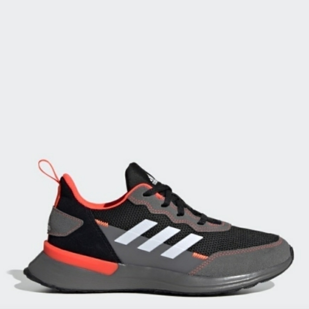 Adidas Rapidarun Elite J Sneakers Youth Kids Gray Orange Size 4 - Picture 4 of 9